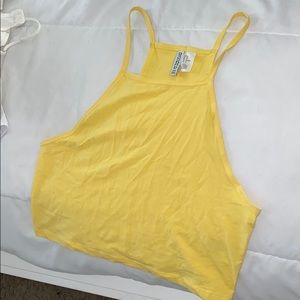 H&M Yellow Halter Crop Top